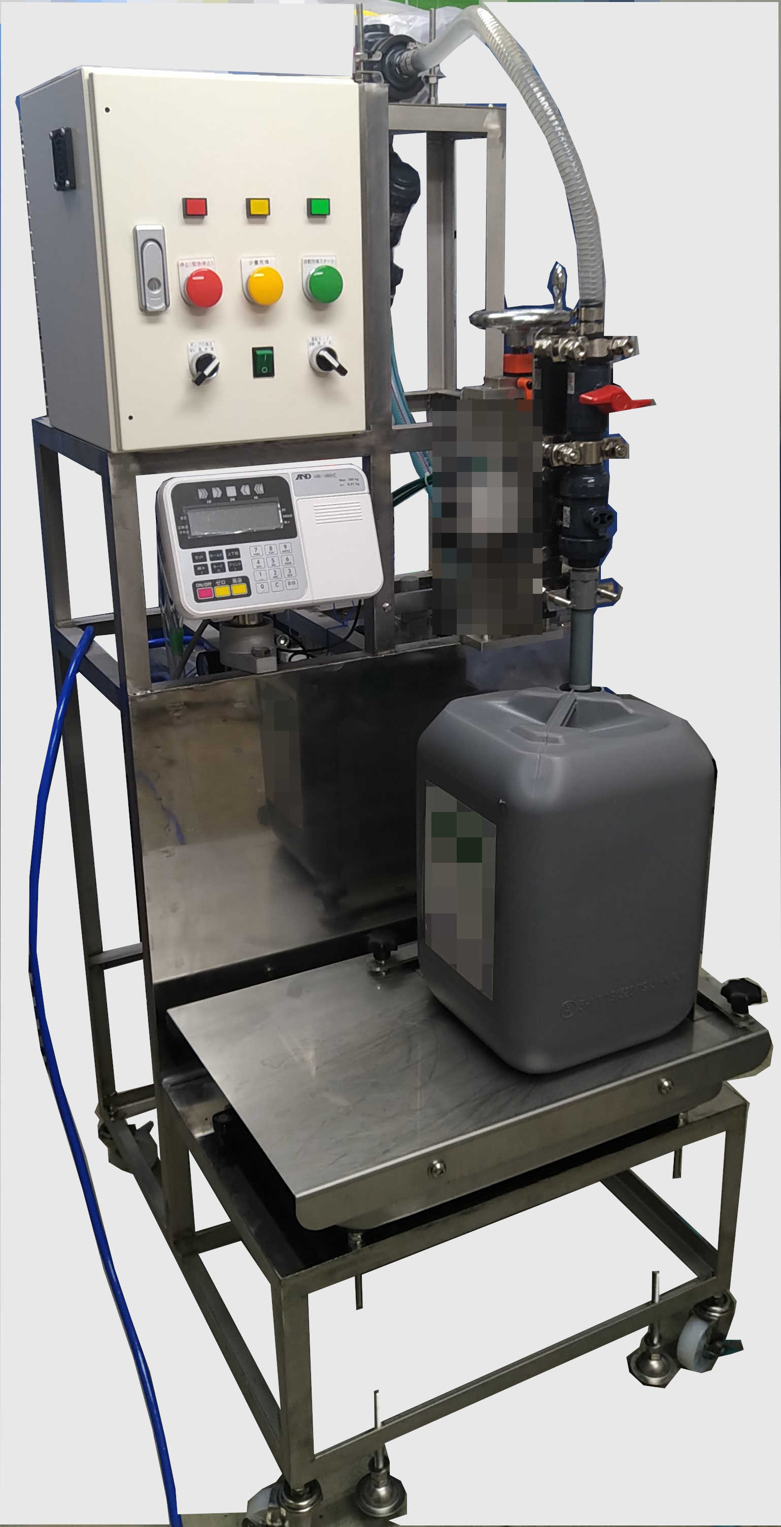 高粘性溶液用固定ノズル式中型液体充填機beta10FMD(BIB 高粘性溶液用固定ノズル式中型液体充填機beta10FMD(BIB